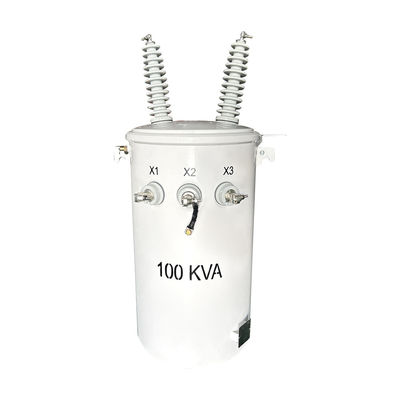 comprar 100KVA Transformador de distribuição por pólo de uma única fase de óleo imerso 34500V a 120V Fabricação em linha