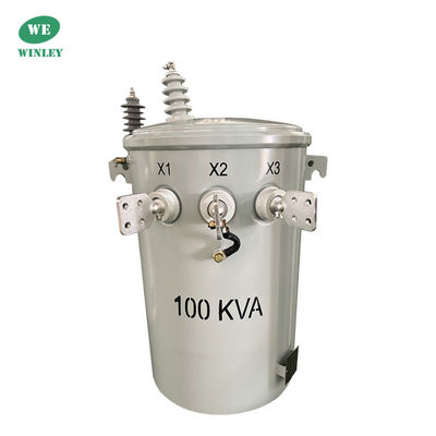 comprar 100KVA Pólo monofásico Montado Transformador de distribuição Óleo imerso 12470V 304SS tanque líquido Preenchido Pólo montado Fabricação em linha