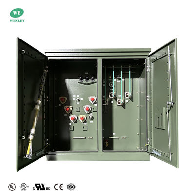 comprar 500Kva Óleo de transformador de três fases montado em pads imerso para distribuição de energia residencial 12.47KV com UL cUL listado Fabricação em linha