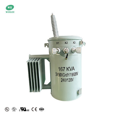 comprar Transformadores de distribuição imersos em óleo de fase única padrão ANSI 167KVA 34500V a 120V Fabricação em linha