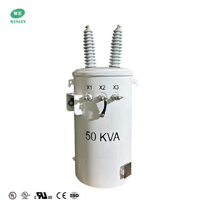 comprar 50 KVA Polar de transformador de distribuição aérea Montado de 24940V a 120V DOE 2016 Eficiência UL/cUL certificado Fabricação em linha