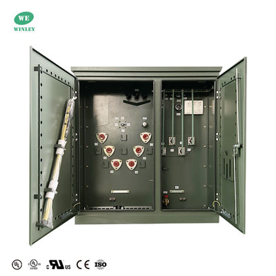 comprar UL Certificado 150Kva Três fases Pad montado Transformador óleo imerso Distribuição 12.470V a 480V Cumprir ANSI IEEE CSA DOE2016 padrões Fabricação em linha