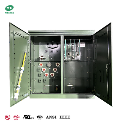 comprar Transformador de montagem em almofada trifásico de 1500Kva listado pela UL, sistema de distribuição de energia, multivoltagem 13,8KV 13,2KV 12,47KV para 480V, padrões ASNI Fabricação em linha