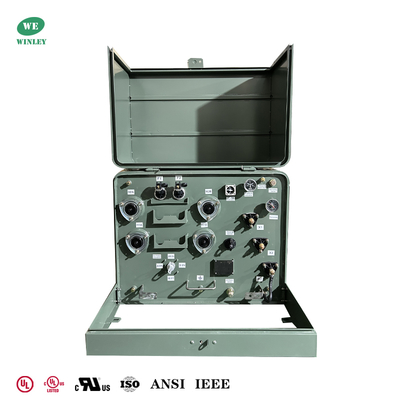 comprar Transformador de montagem em almofada monofásico de 100 kVA, 22900V para 120V, Transformador de distribuição de energia ANSI IEEE  Atende ao padrão DOE 2016 Fabricação em linha