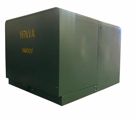 167KVA 1 tipo montagem 24940V 14400V do óleo da fase da almofada do transformador