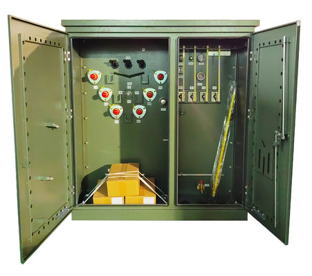 O tipo trifásico Transformer Pad do óleo 300KVA montou 12470V 240Y