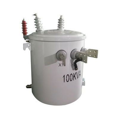 Transformadores de tipo óleo montados em pólo de fase única de 100Kva de 13,8Kv a 0,24Kv