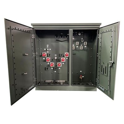 Óleo de transformador elétrico montado em um pad de três fases de 75 KVA submerso de 13,2 KV a 208 V