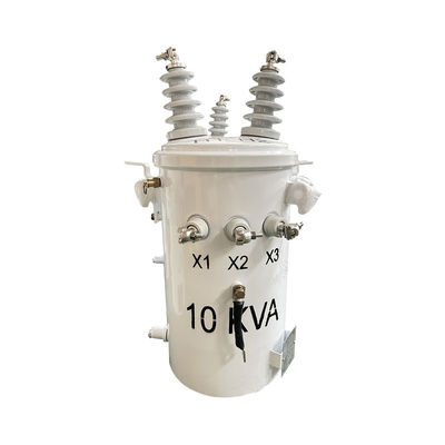 10kva Transformador monofásico montado em um pólo de 10 kW submerso em óleo Tipo 4160V a 240V