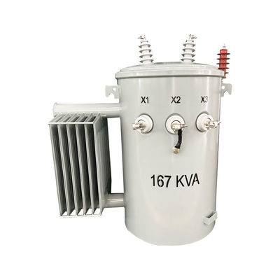 Transformador de distribuição montado num pólo de fase única, de 12470V para 277/480V ANSI / IEEE