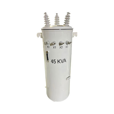 75KVA Óleo de transformador montado em três postes de três fases imerso de 13800V a 480V