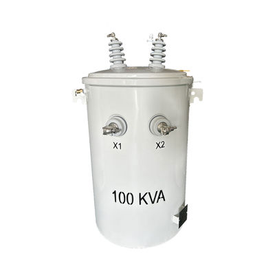 100 KVA Transformador montado num pólo de potência monofásico Tipo de óleo do transformador de pólo de potência de 13,8kv a 277v Ansi Ieee Standard