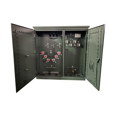 Transformador de distribuição montado no pad 3 de fase 3750 Kva 13,2KV de alimentação de circuito frontal morto
