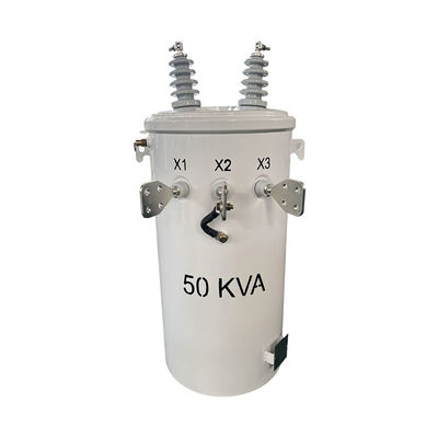 Distribuição de óleo imerso de 50kva monofase montada em um transformador de pólo 4160V a 120/240V