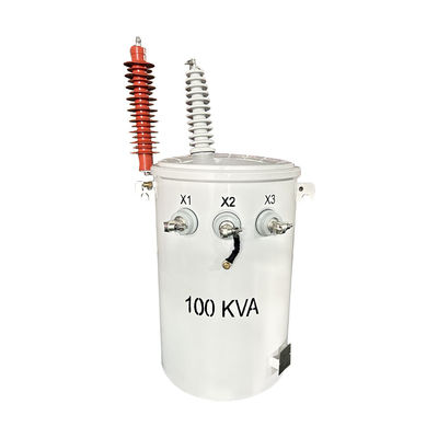 100KVA Transformador de distribuição aérea montado em pólo de fase única ANSI / IEEE Padrão 13.8KV