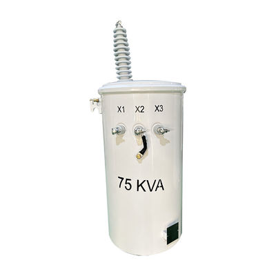 Transformador montado num pólo de fase única de 75 kva Normas IEEE/ANSI 12470V a 480V Transformador de pólo de potência