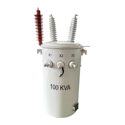 167 Kva Potência do transformador montado num pólo de fase única 35KV ANSI / IEEE Standard C57.12.20