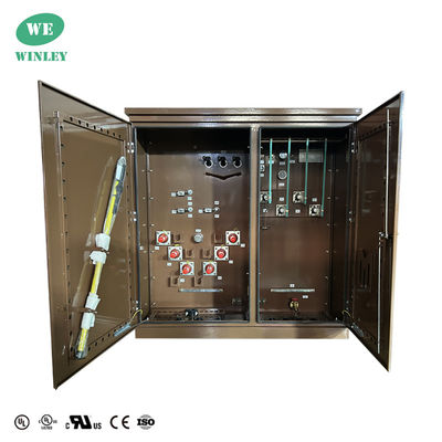 Distribuição do transformador montado em 3 fases Pad Step Down 1000Kva 34500V a 208Y Imersão de óleo Cor personalizada UL / CUL