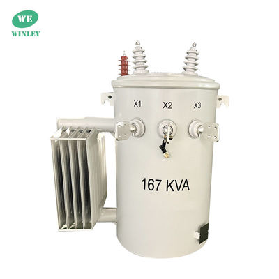 Transformador de distribuição montado em poste de 167Kva de fase única Step Down 12.47KV 2 Wire Oil Immersed IEEE Standard