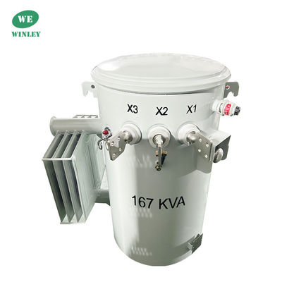 CSP Tipo 167Kva Transformador montado em pólo de fase única Distribuição 4160V Imerso em óleo ANSI IEEE CSA Padrão 100Hz