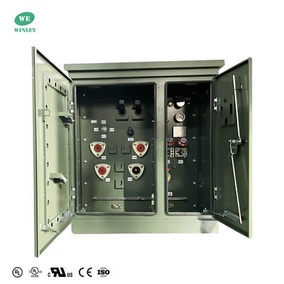 Transformador de Montagem em Almofada Monofásico de 15 kVA 200Hz 2400V Alimentação em Loop CSA ANSI IEEE Padrão Transformador de Distribuição Preenchido com Líquido