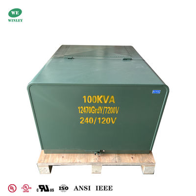 IEEE Standard UL Certificado 100Kva Padmount Tipo de Transformador de Fase Única 12.47KV A 240/120V