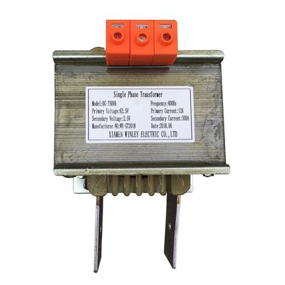 Transformador 400Hz 62.5V do controle da tensão da fase monofásica de 750VA 300A 12à 2.5V