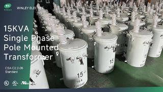 15kva pólo montado transformador 13,8kv transformador de potência imerso em óleo CSA C2.2 padrão cUL certificado