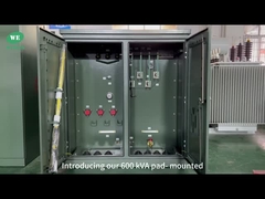 UL Listado 600Kva 3 Pads de fase montado transformador de óleo imerso 34,5KV a 480V distribuição de energia eficiente