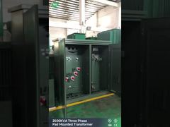 Transformador montado em pads de 3 fases com alimentação de circuito cheio de líquido de 2500Kva de 27.6Kv a 600V